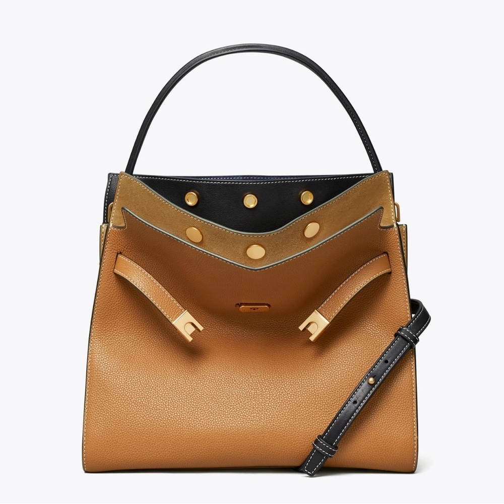 LEE RADZIWILL PEBBLED DOUBLE BAG -Tiger's Eye